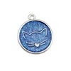 Medaille-pailletee-pour-chat-gravee-Porte-cles-chat-chic-personnalisable-Medaille-identification-chat-personnalisee