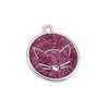 Medaille-pailletee-pour-chat-gravee-Porte-cles-chat-chic-personnalisable-Medaille-identification-chat-personnalisee