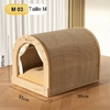 Maison-en-bois-design-pour-chat-Couchage-en-bois-luxe-pour-chats-Cabane-en-bois-griffoir-pour-chat