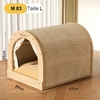 Maison-en-bois-design-pour-chat-Couchage-en-bois-luxe-pour-chats-Cabane-en-bois-griffoir-pour-chat