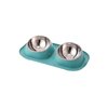 Plateau-bols-inox-chat-chien-turquoise