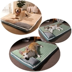 Lit-en-polaire-pour-chien-Lit-apaisant-pour-chat-Couchage-d-hiver-avec-traversin-pour-chien