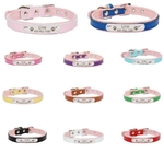 Collier-cuir-grave-nom-chat-Collier-reglable-personnalise-chien-Collier-plaque-d-identification-animaux
