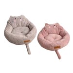 Couchage-en-peluche-pour-chats-motif-chat-Lit-moelleux-original-pour-chat-Panier-doux-et-chaud-pour-chat