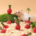 Jouets-fraises-a-ronger-pour-rongeurs-Fruit-a-macher-pour-lapin-Fraise-en-herbes-pour-rongeur