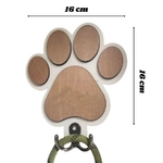 Porte-laisse-personnalise-Patere-forme-patte-a-personnaliser-Accroche-laisse-personnalisable
