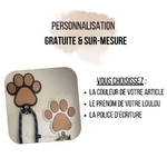 Porte-laisse-personnalise-Patere-forme-patte-a-personnaliser-Accroche-laisse-personnalisable