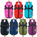 Manteau-hiver-avec-harnais-chien-Veste-impermeable-polaire-chien-Vetement-hiver-grand-chien