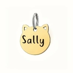 Medaille-tete-de-chat-gravee-Porte-cles-chat-personnalisable-Medaille-chat-personnalisee