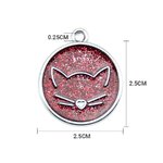 Medaille-pailletee-pour-chat-gravee-Porte-cles-chat-chic-personnalisable-Medaille-identification-chat-personnalisee
