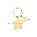 Medaille-etoile-gravee-Medaille-gravee-pour-chiens-Porte-cles-grave-chien