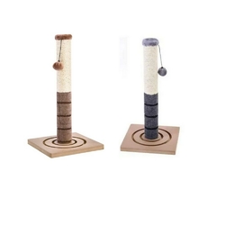 HOLIDYOYO Poteau De Griffoir Pour Chat Bois Massif Et Corde