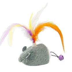 Jouet Chat Souris à Plumes - Lot De 30 Souris + 4 Petites Plumes - Multicolore - Stimule L'instinct De Chasse