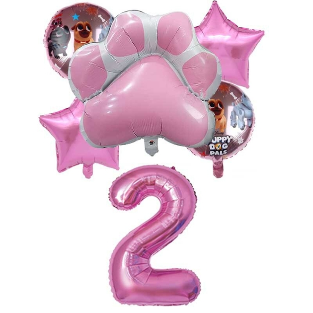 Lot de 6 ballons anniversaire pour chiens - Petits Compagnons