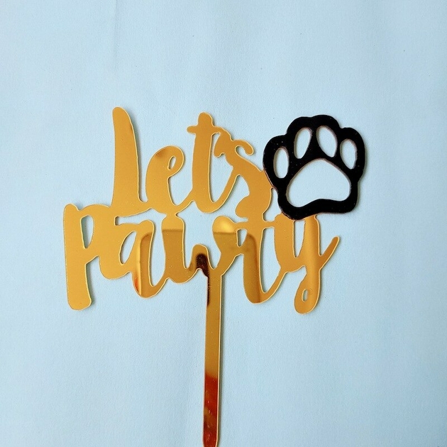 Cake topper Vanille anniversaire chiens - Petits Compagnons