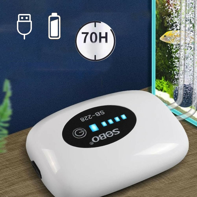 Mini pompe à oxygène USB silencieuse et portable pour aquarium