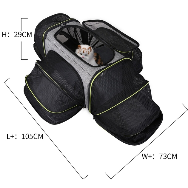 Sac à Dos Chat Chien Extensible 90%, Sac Transport pour Chat Petit