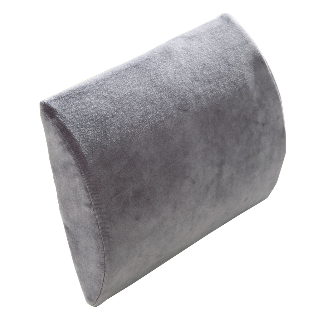 Coussin Lombaire Ergonomique En Mousse Mémoire - Noir, 37x25x12 Cm, Pour Voiture, Bureau, Fauteuil