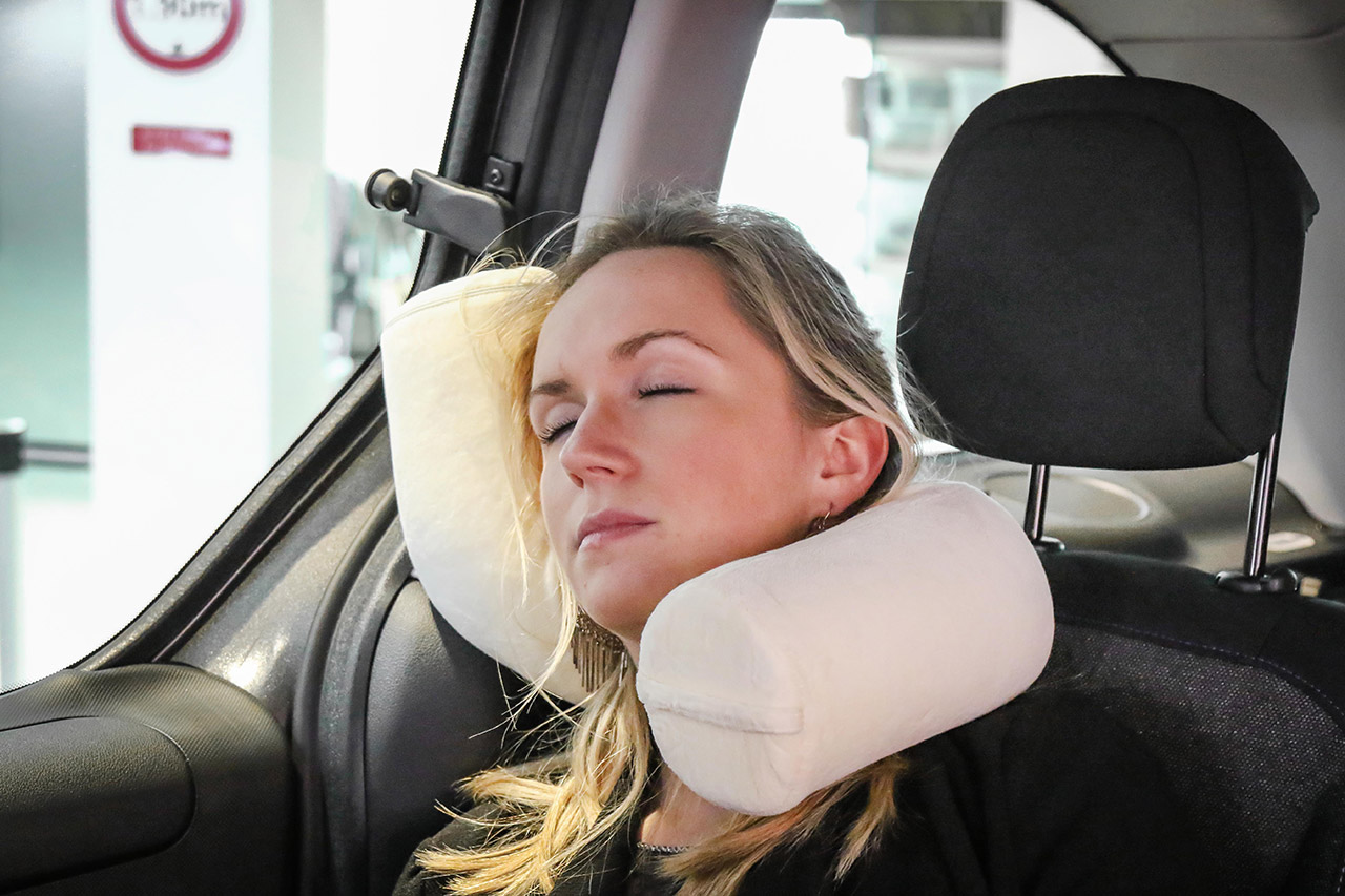 Auto,Oreiller De Soutien De Repose-nuque En Cuir PU Pour Voiture