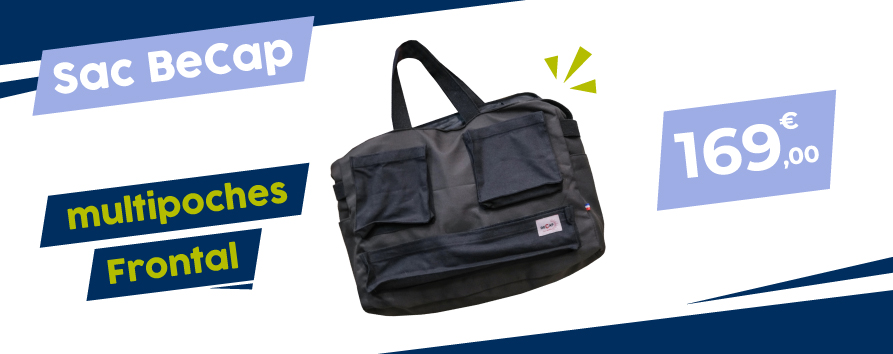 Sac BeCap multipoches pour fauteuil roulant