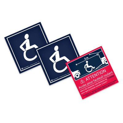 Pack autocollants accès handicap