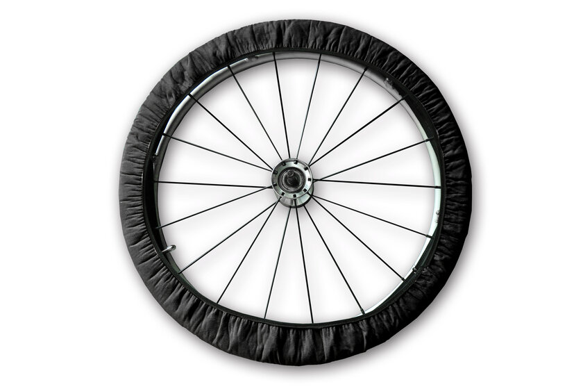 Housses De Roues Anti-poussière Pour Poussette - 4 Pièces - Tissu Oxford Noir - Diamètre 25 Cm