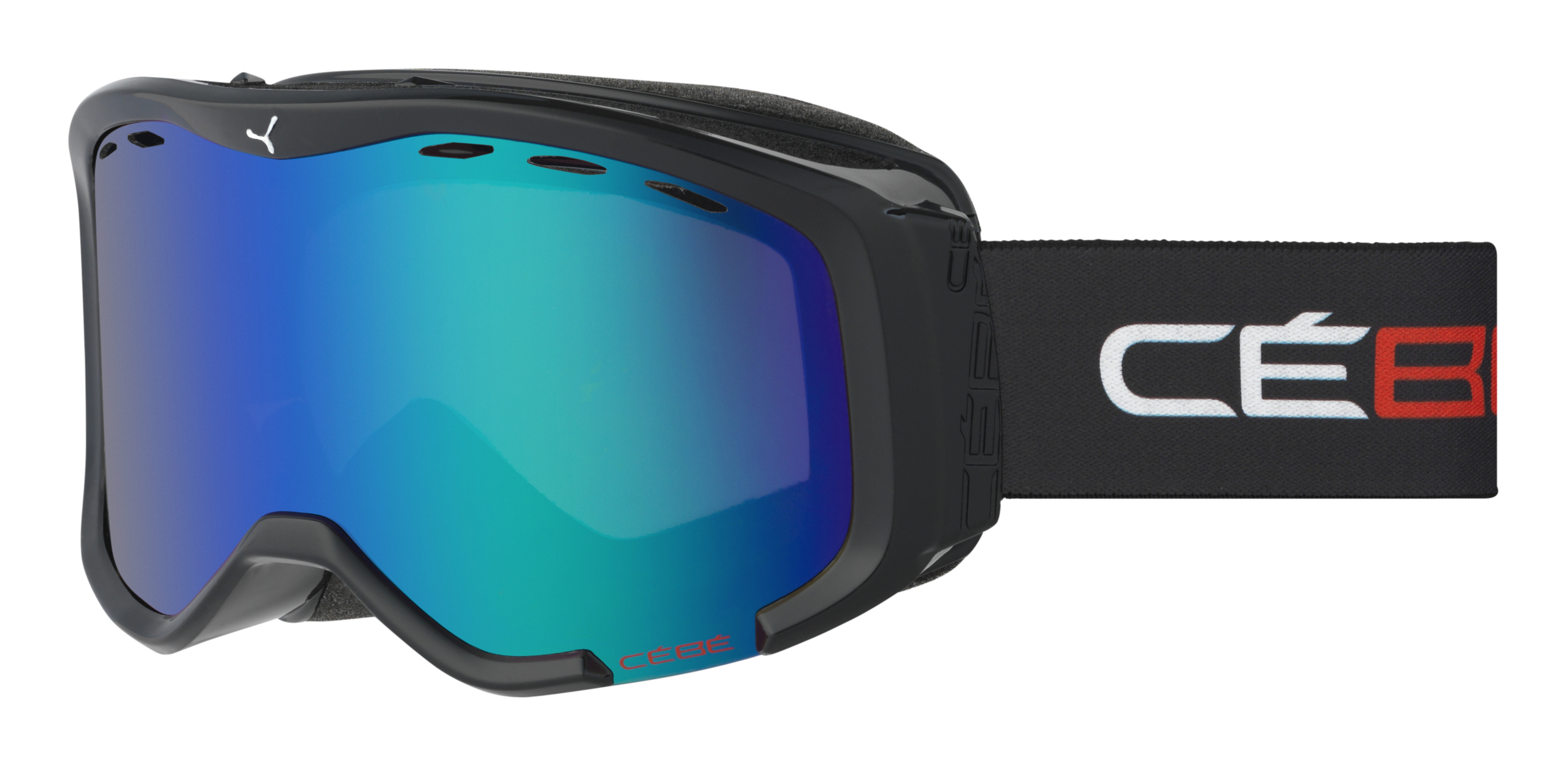 Lunettes de ski/planche à neige pour enfant junior Decibel Freeride,  lentilles antibuée et protection anti-UV, noir