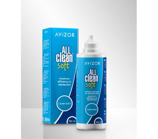 Produit lentilles souple - Avizor - all clean soft - 1x 350ml -  Contactologie/Solutions d'entretien lentilles 