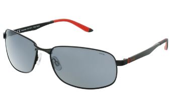 Lunette de soleil Invu B1118 A NOIR MAT LIGNE ROUGE