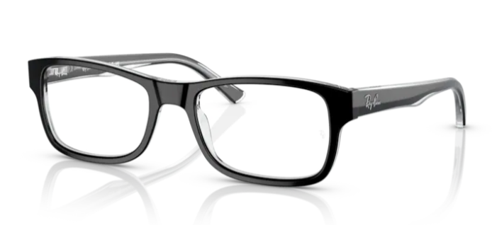 Lunette de vue RayBan 0RX5268 2034 - Noir sur transparent