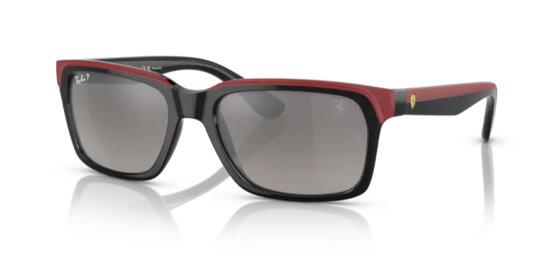 Lunette de soleil Ray-Ban 0RB4393M F6015J - Noir sur rouge