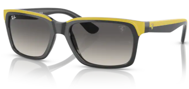 Lunette de soleil - Ray Ban - RB4393M - F62411 - gris sur jaune