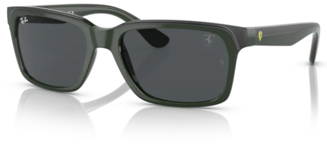 Lunette de soleil - Ray Ban - rb4393M - F68087 - vert sur noir