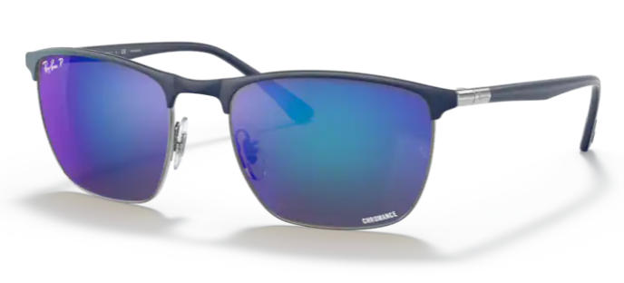 Lunette de soleil - Ray Ban - RB3686 - 92044L - Bleu sur gunmetal