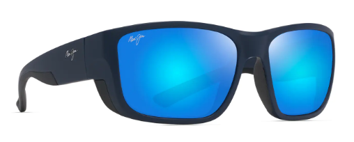 Lunette de soleil - Maui Jim - Amberjack - B896-03 - Bleu marine foncé mat avec caoutchouc noir