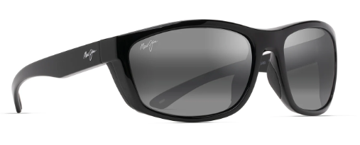 Lunette de soleil - Maui Jim - Nuu Landing - 869-02 - Noir brillant avec intérieur gris