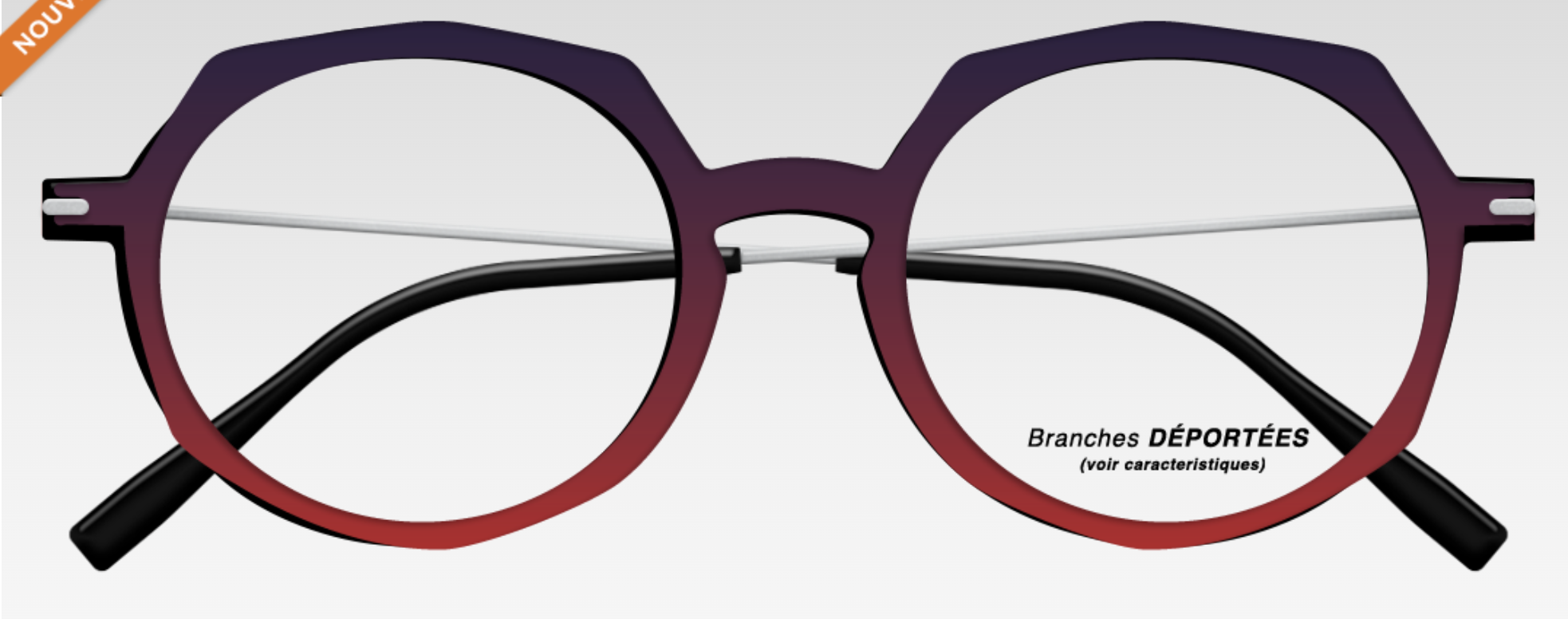 Clip Face & Cie 2 - CIE231 D1BRO - DEGRADE 1 BLEU ROUGE