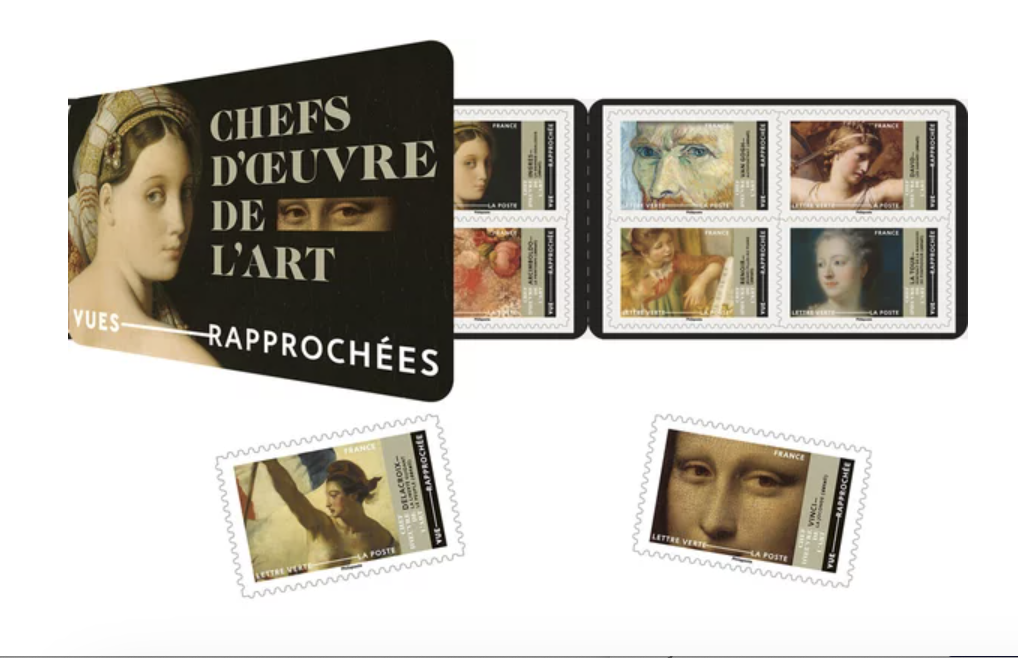 10 carnets timbre Chefs d\'oeuvre de l\'art (10*12 timbres)