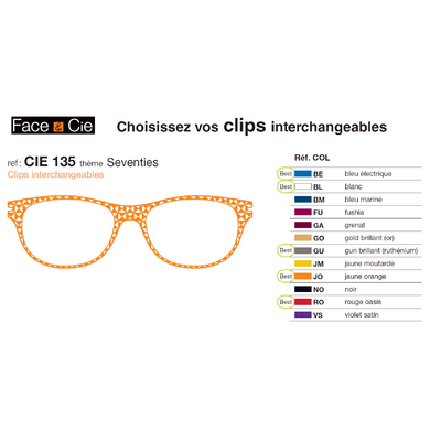 Clips Face & Cie - CIE 135 - Thème Seventies