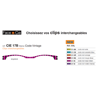 Clips Face &amp; Cie - CIE 17B - Thème Code Vintage