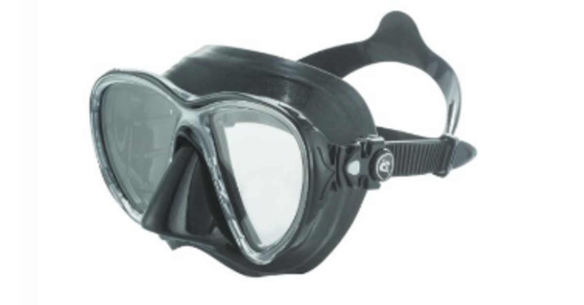 Máscara de snorkeling con tubo doble de silicona, máscara de buceo seca