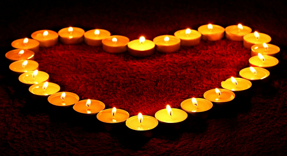 bougie coeur noel