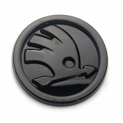 Emblème badges de capot et coffre Skoda noir glossy full black