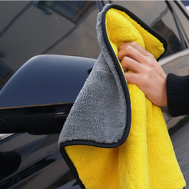 Serviette sèche de lavage Essen haute Absorption d'eau épaissir le chiffon  de nettoyage en microfibre détaillant le chiffon doux pour la voiture 