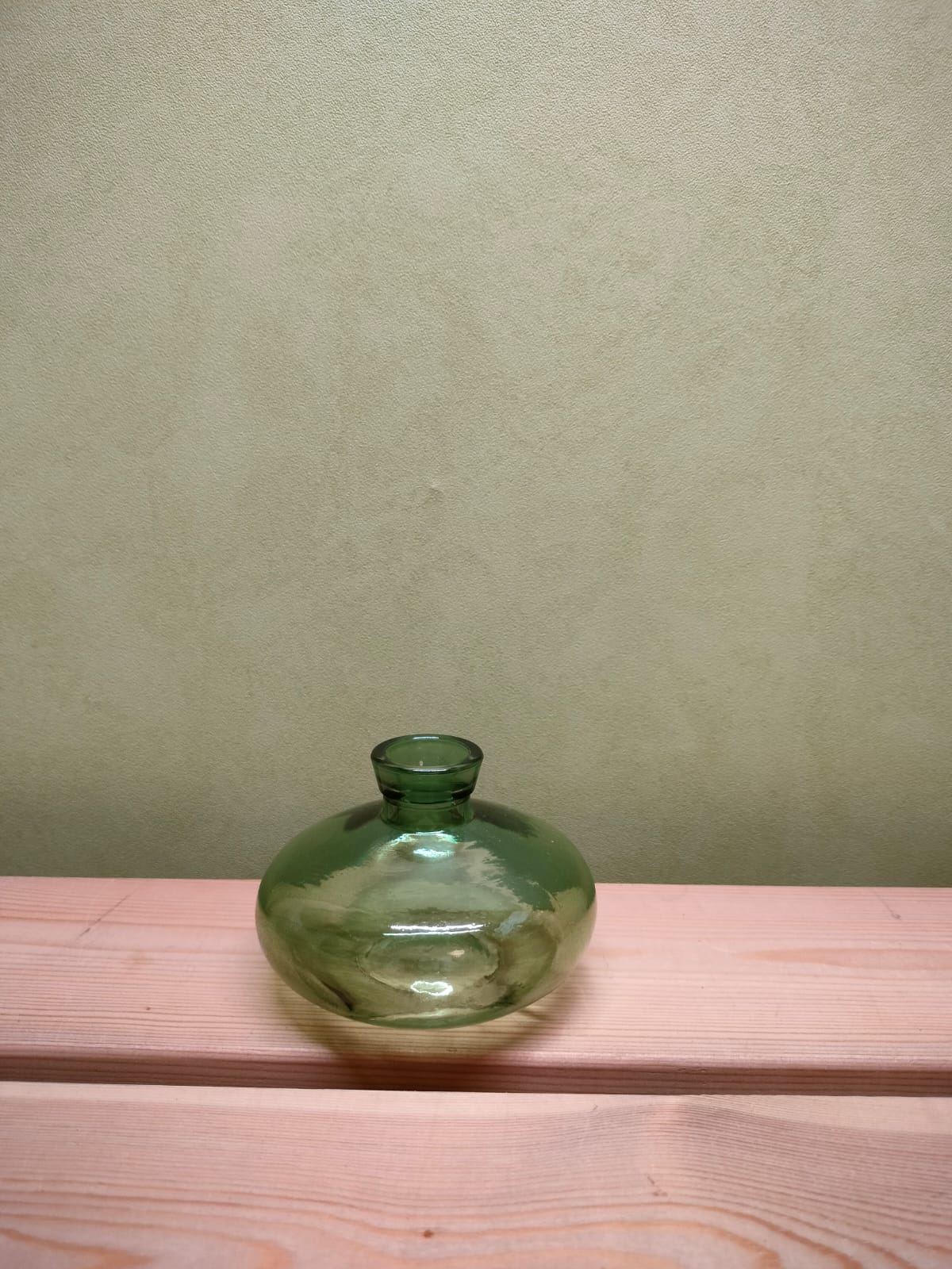 Vase verre vert