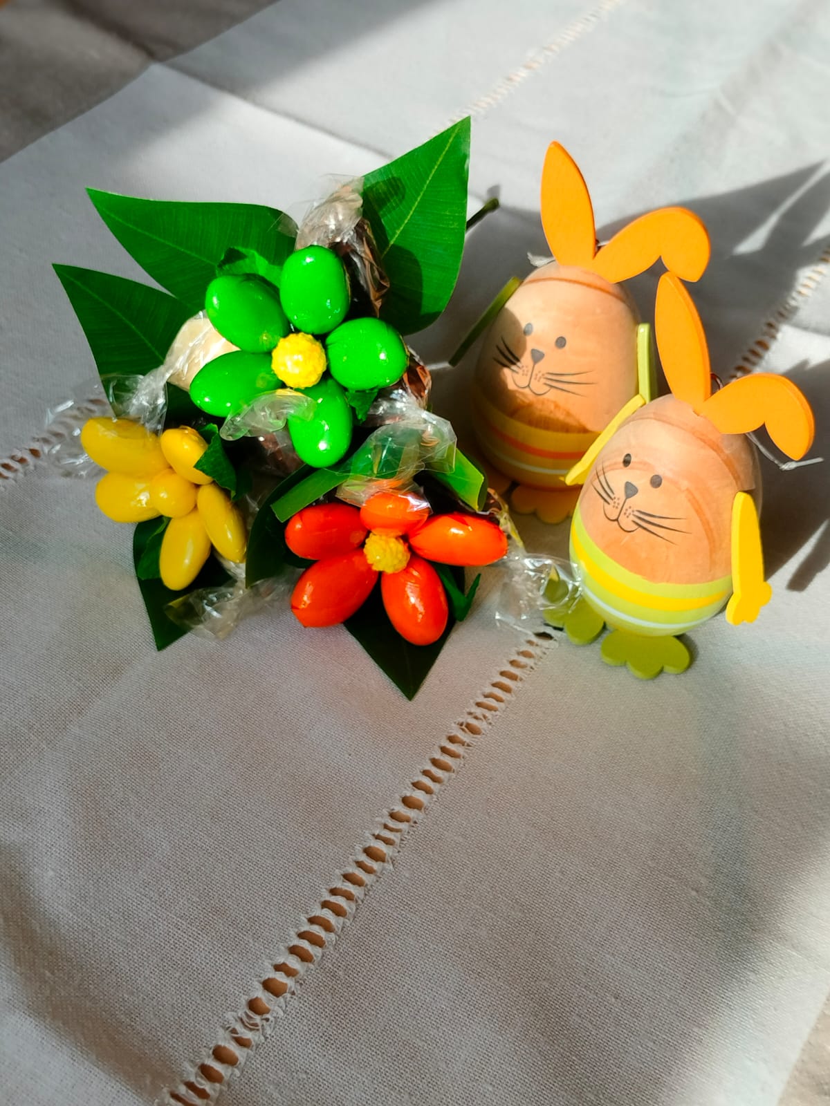 Mini bouquet de Pâques chocolat et dragées1