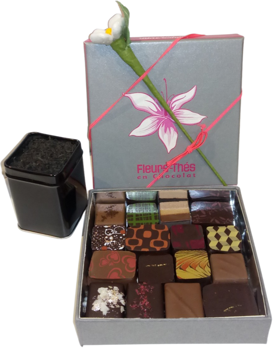 Petite box certitude thé et chocolats ouverte