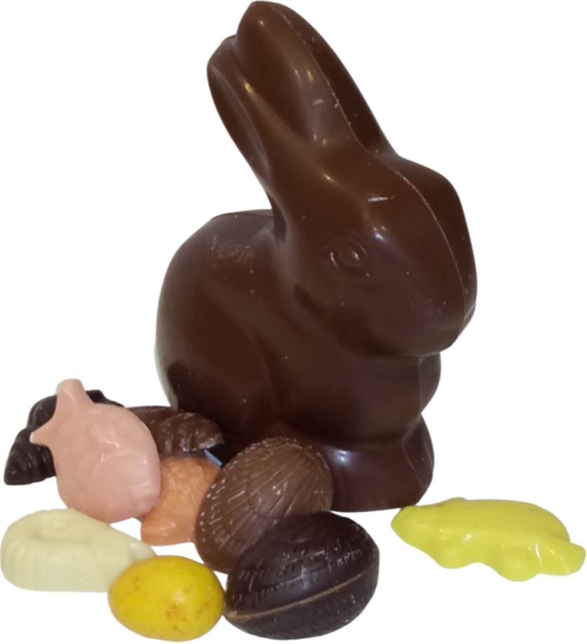 Lapin chocolat et friture Pâques