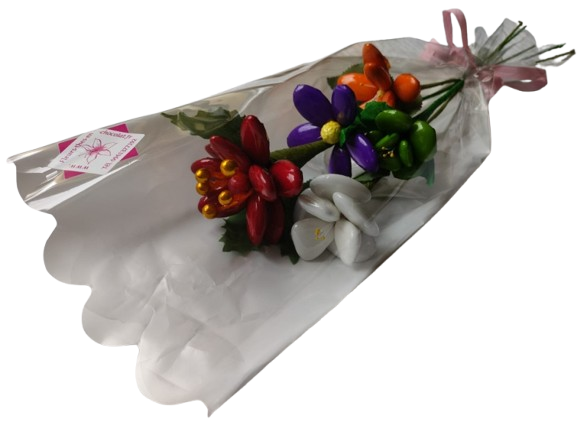 Bouquet Noël espérance dragées chocolat emballé