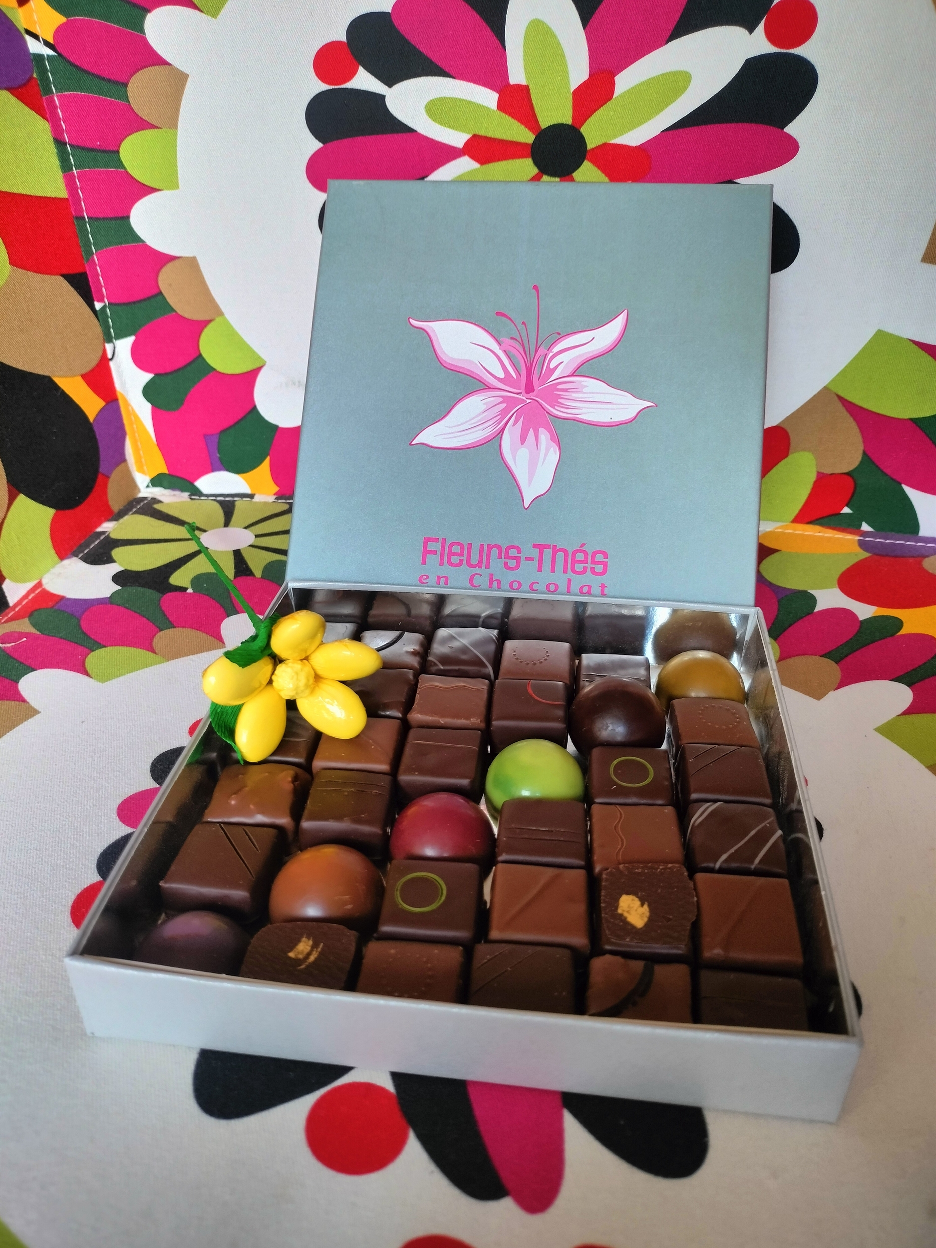 Ecrin invitation chocolats ouvert